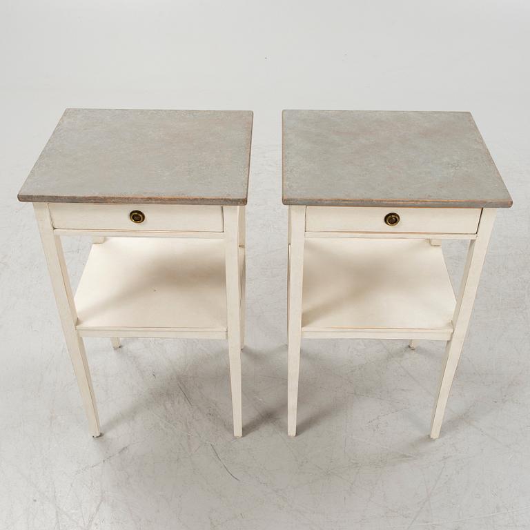 A pair of bedside tables, first half of the 20th century.