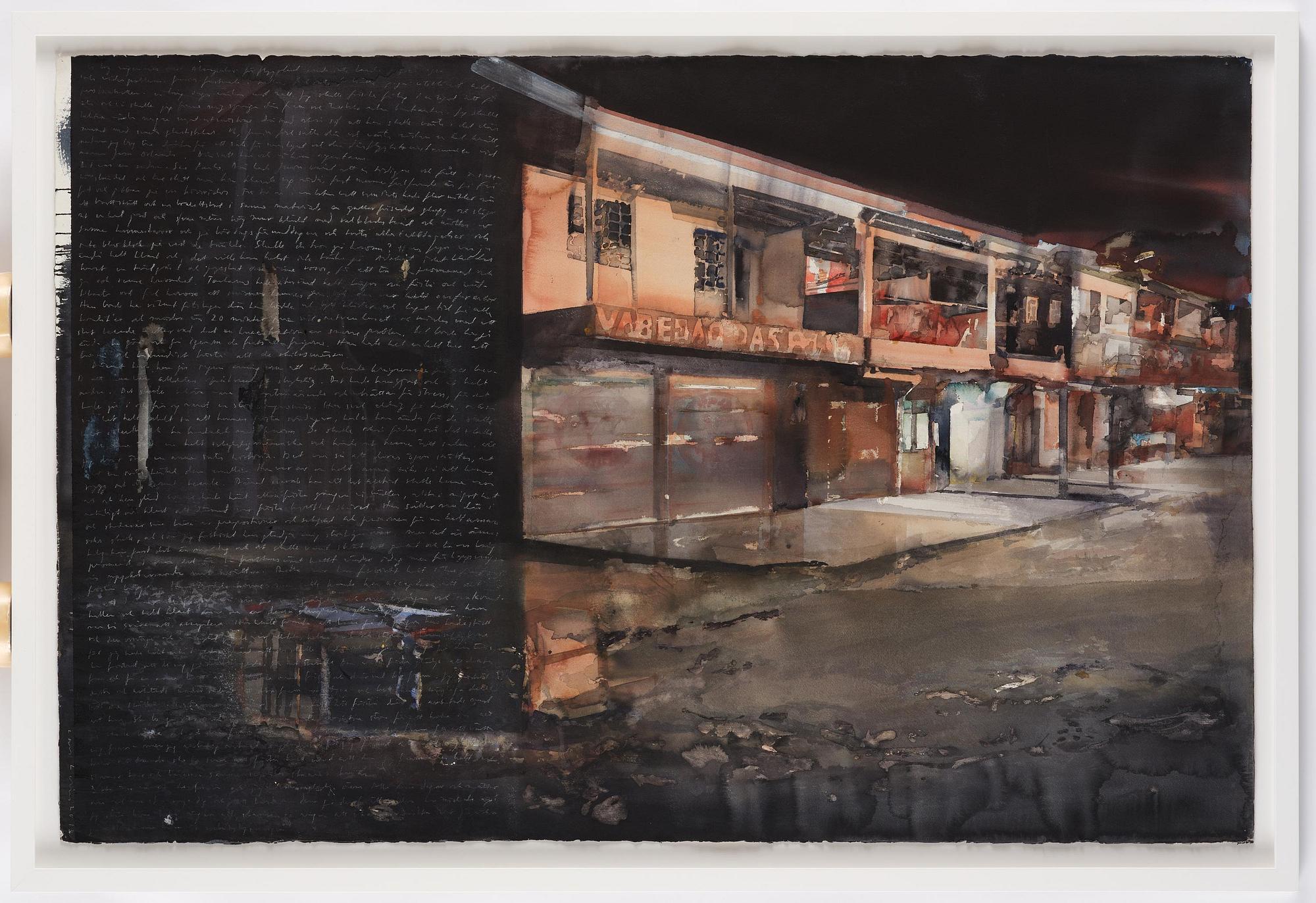 Lars Lerin, "Gata i Caxias, Brasilien".