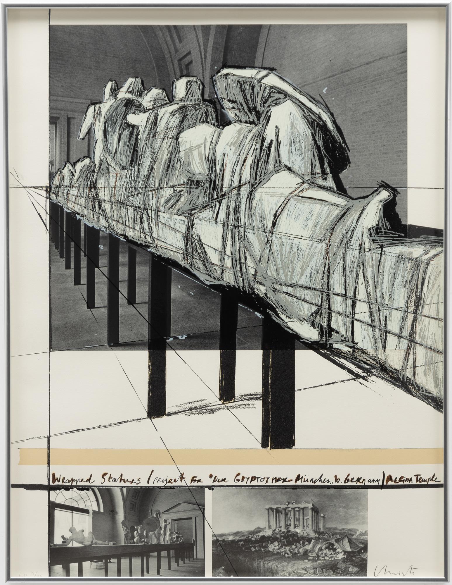 Christo Vladimirov Javacheff, "Wrapped statues, Project for Die Glyptothek, München".