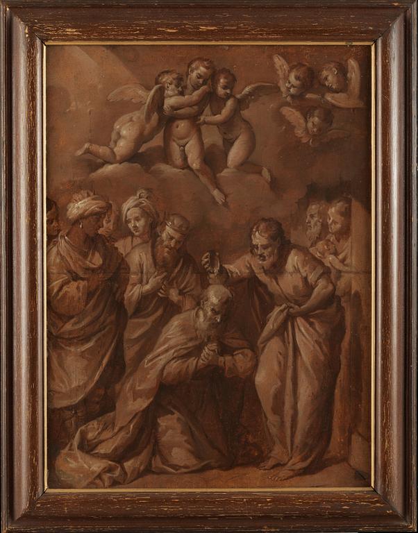 Gianpietro Zanotti Attributed, Christening scene.