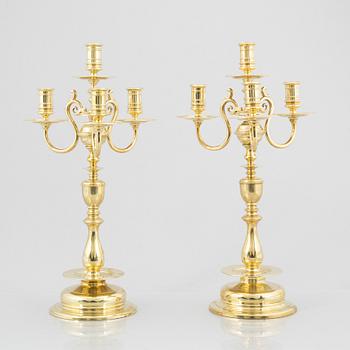 A pair of candelabra, Gusums Bruk, 20th Century.