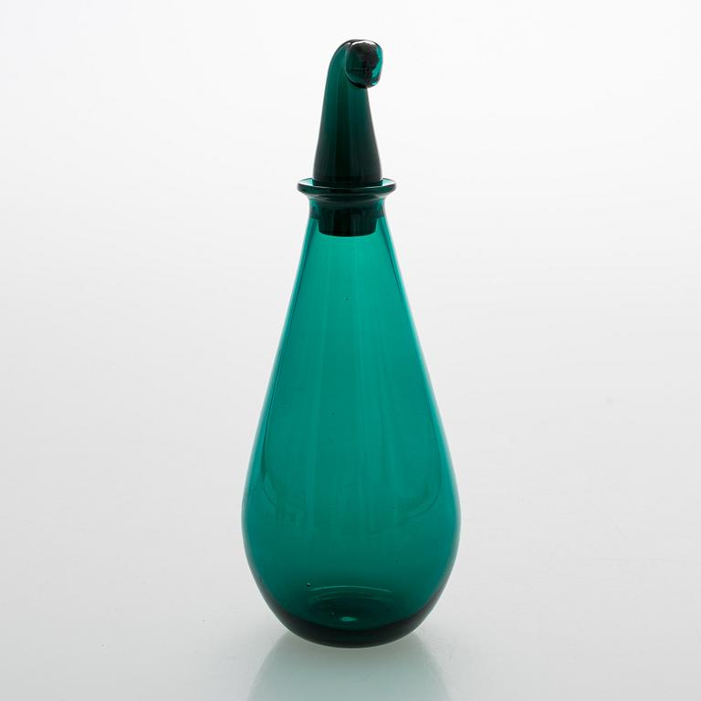 Nanny Still, A carafe with 7 glasses "Nukkumatti" from 50/60's by Riihimäen Lasi.