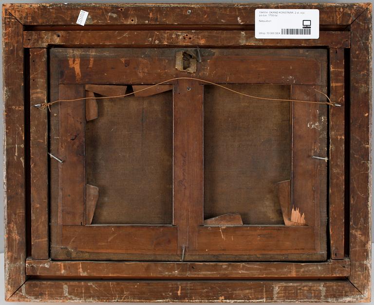 OKÄND KONSTNÄR, 2 st, olja på duk, 1700/1800-tal.