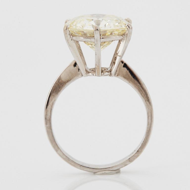 A 14K gold ring set with an old-cut diamond 6.70 cts quality K vvs 2 according to an IGL certificate.