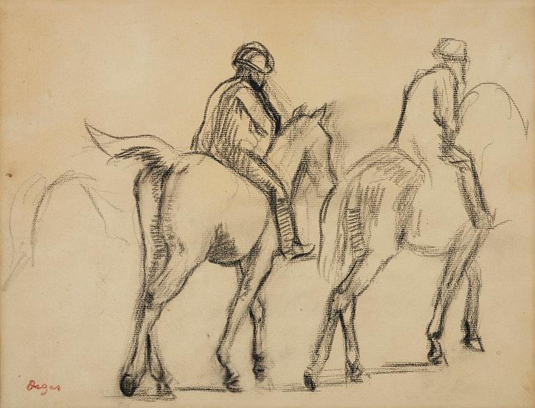 Edgar Degas, "Deux Cavaliers" (Two riders).