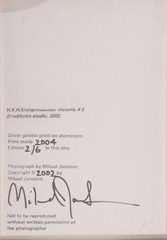 Mikael Jansson, "H.K.H Kronprinsessan Victoria #2, Stockholm Studio, 2002".