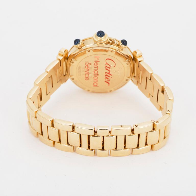 CARTIER, Pasha 35, armbandsur, kronograf, 35,5 mm.