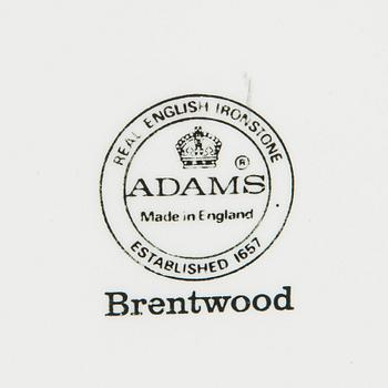 Ruoka-ja teeastiasto, 141 osaa, "Brentwood" fajanssi, Adams, Englanti 1900-luvun loppu.