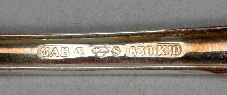 BESTICKSUPPSÄTTNING, 179 delar. Silver. Bl a GAB Stockholm 1984. Tot ca 6675 g.