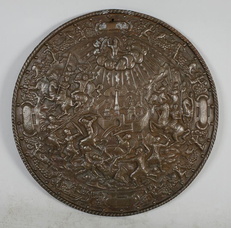 SKÖLD, gjutjärn, sent 1800-tal.