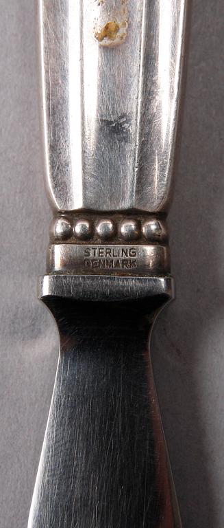 BREVKNIV, sterling silver, Georg Jensen, "Konge", svenska importstämplar.