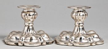 LJUSSTAKAR, 2 par, silver, bl.a. Tore Eldh. 1900-tal.