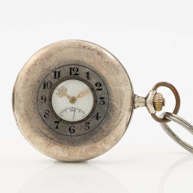 Omega, pocket watch, hunting case, "Red Twelve", 51 mm.