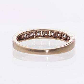 RING, 14K guld, 8 briljantslipade diamanter, finska stämplar. Vikt 1,67 g.