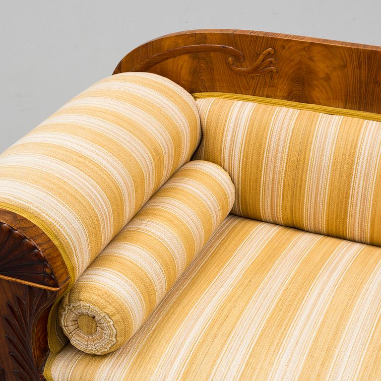 A mahogany sofa dated 1840.