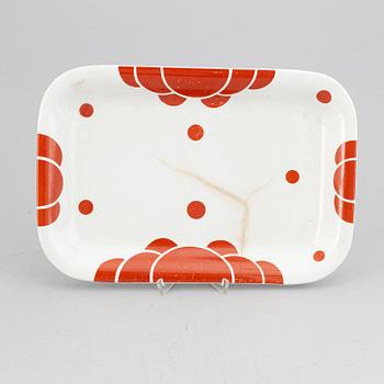 Koloman Moser, two ceramic dishes, Josef Böck, Vienna, Austria, early 20th Century.