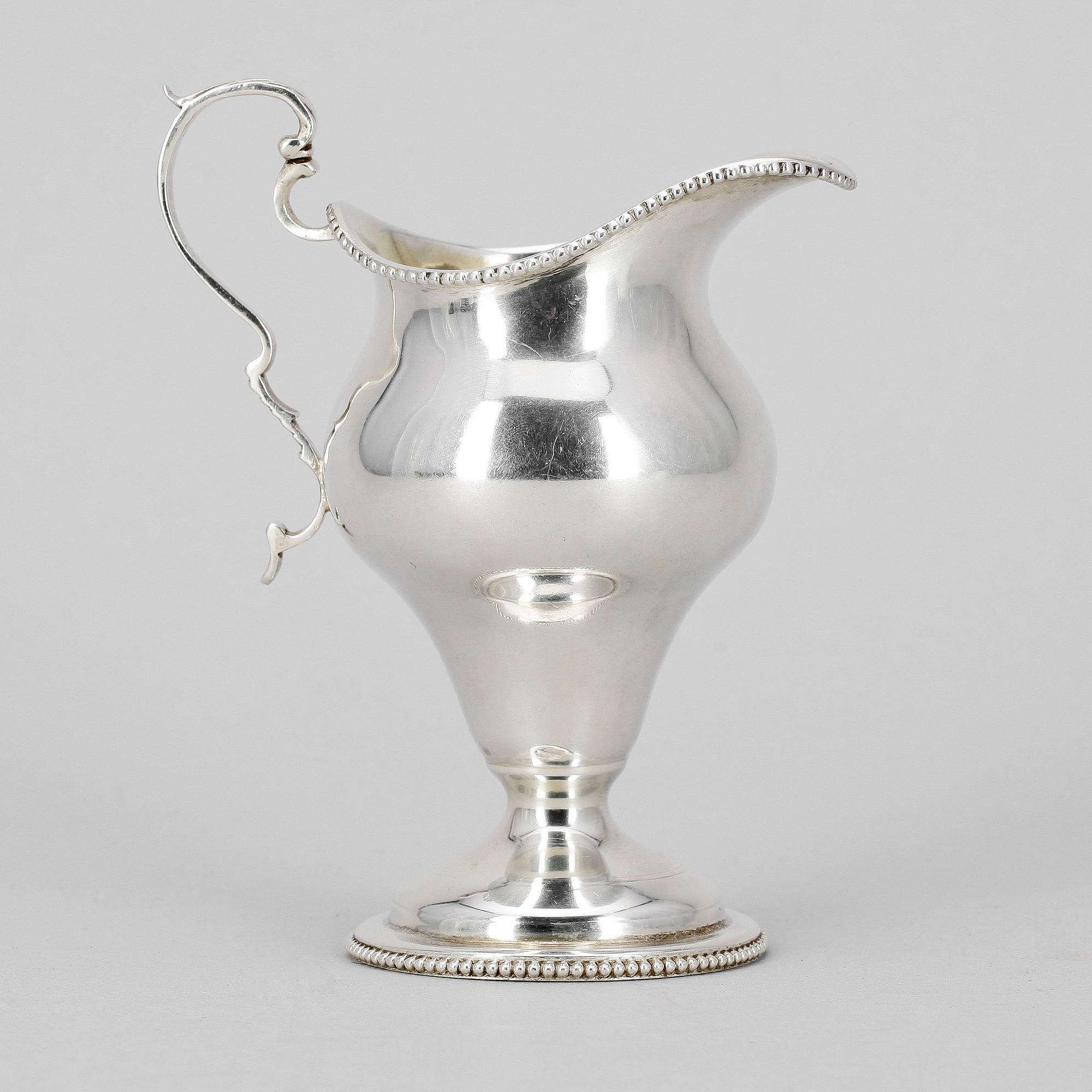 GRÄDDKANNA, silver, Natan & Hayes, Birmingham, England, 1885-86, tot, vikt ca. 103 g.