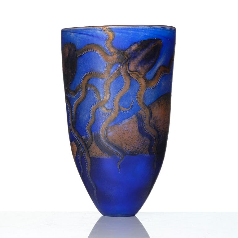 Clare Henshaw, vas, glas, egen studio, Storbritannien, daterad 1990.