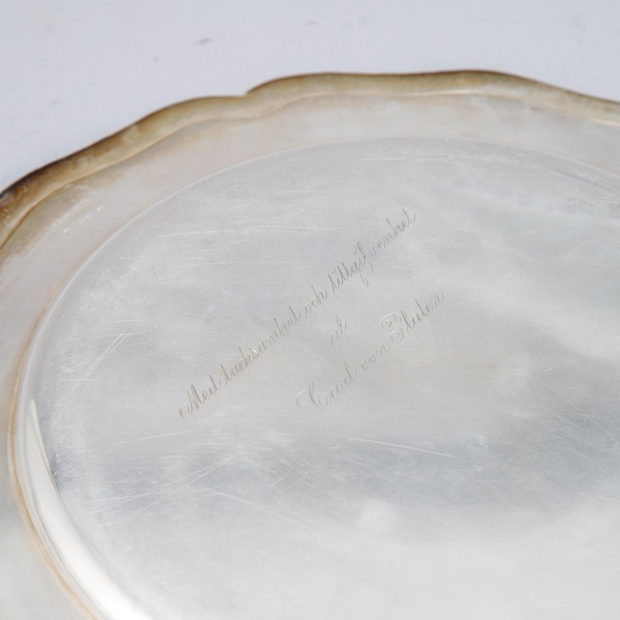 13 Swedish silver plates, 1915-52.