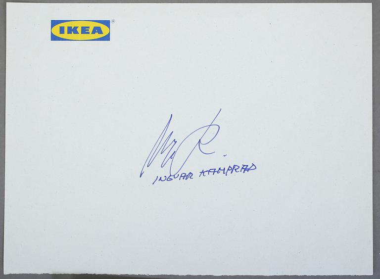 BILL GATES SAMT INGVAR KAMPRAD, bla egenhändigt signerat foto.