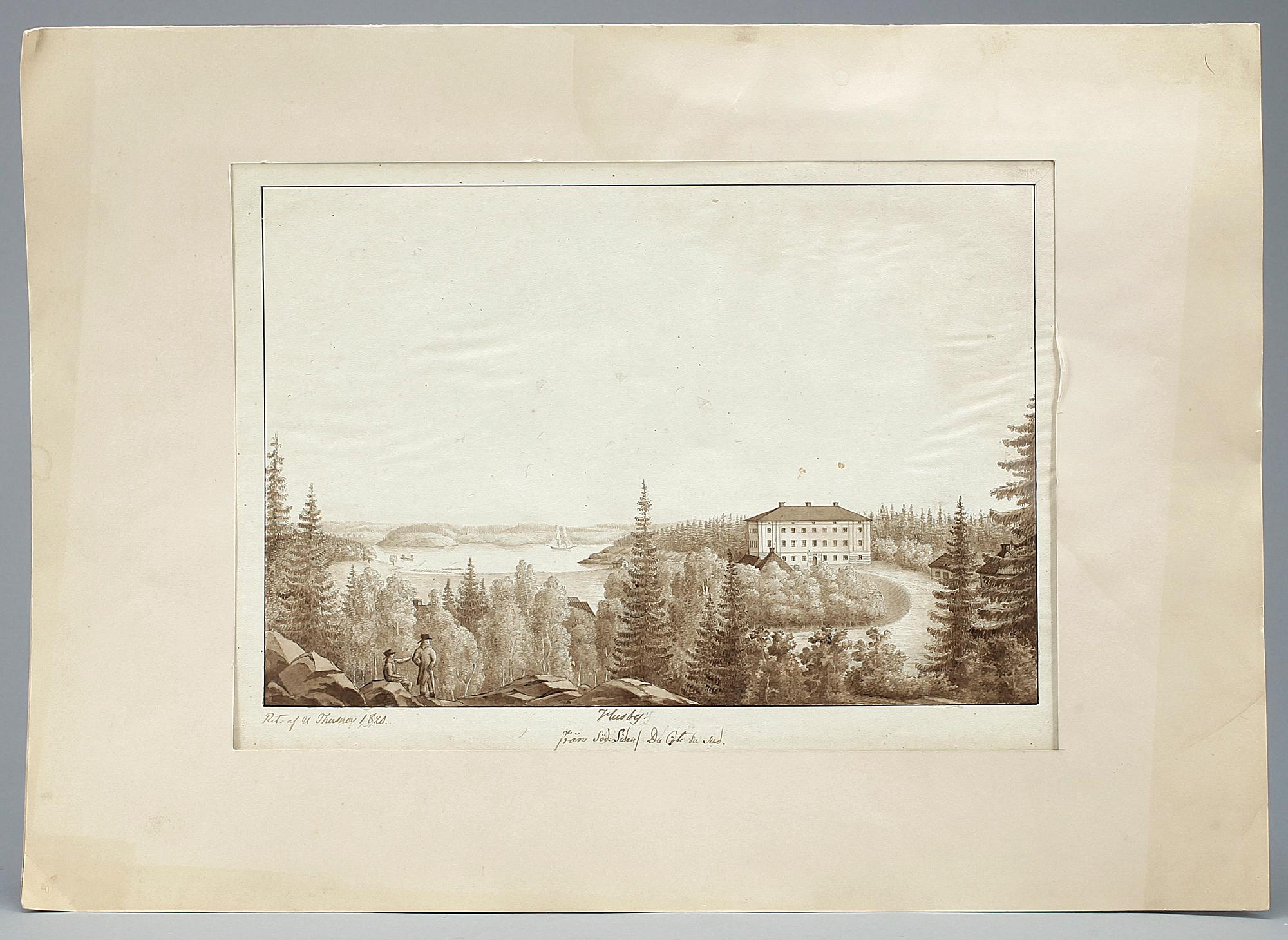 ULRIK THERSNER, tuschlavering. Signerad och daterad 1820.