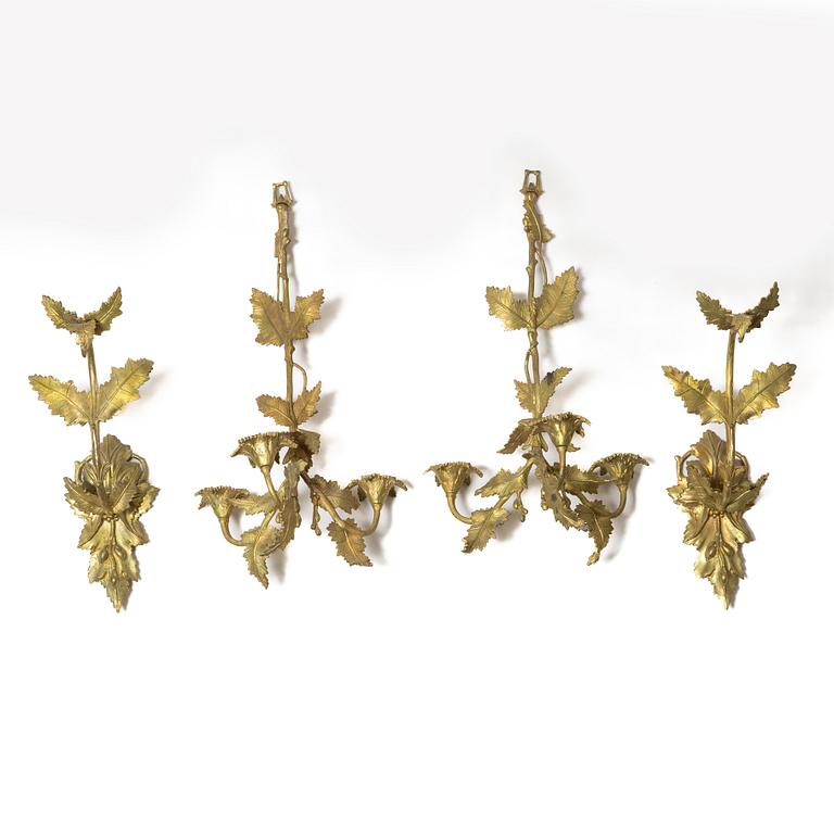 A pair of Oscarian wall appliques, late 19th century.