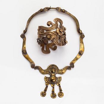 Seppo Tamminen, collier och armring, brons.