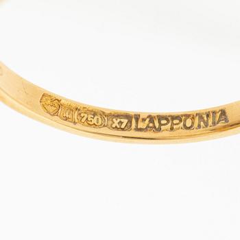 Lapponia, ring 18K gold set with round brilliant and eight-cut diamonds. Finland 1975.