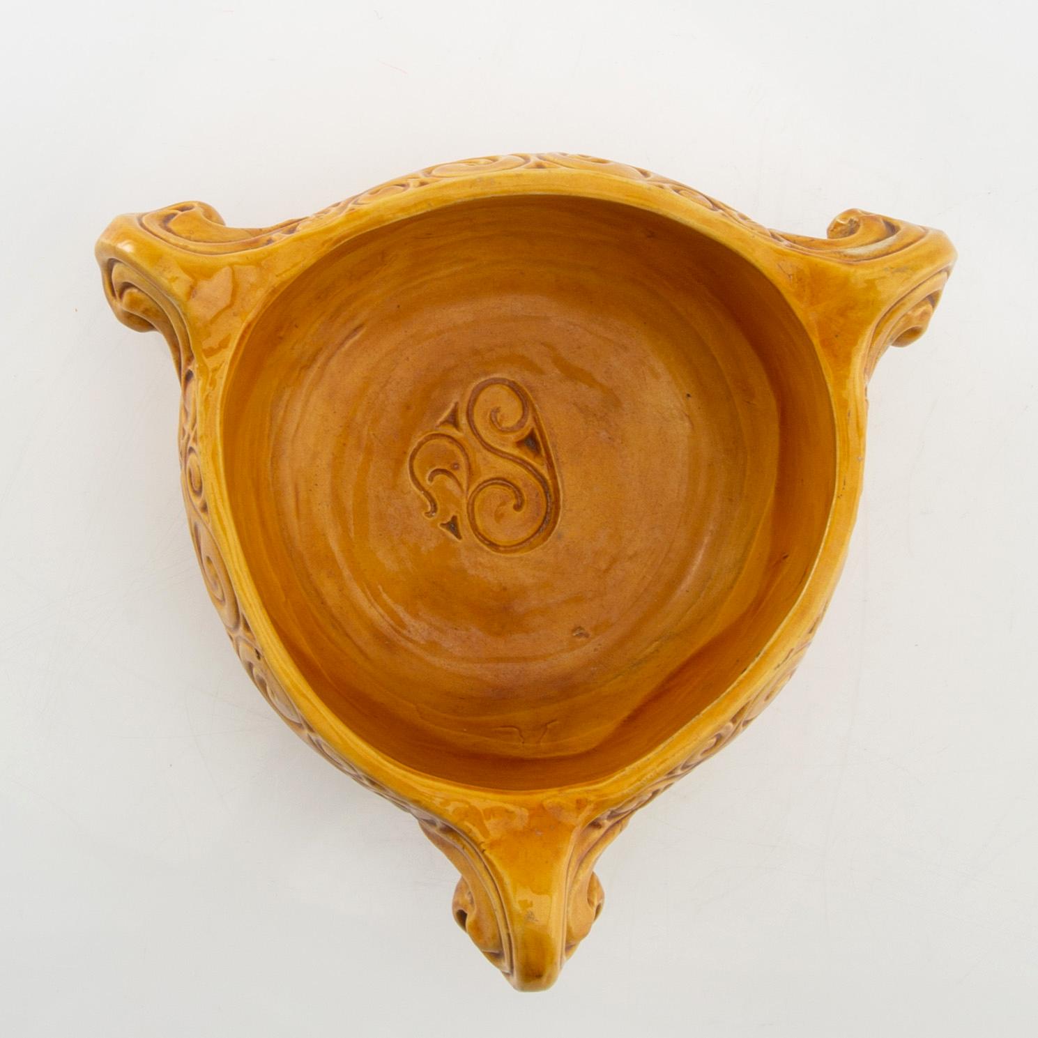 Borghild Kamph, bowl, Art Nouveau, signed and dated 1915.