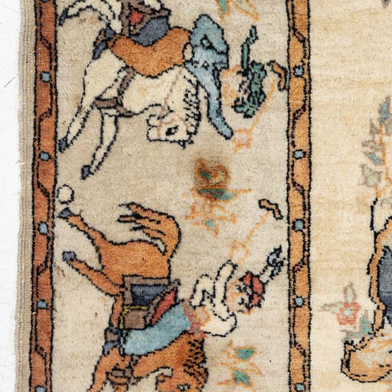 Carpet, figural, 175 x 110 cm.