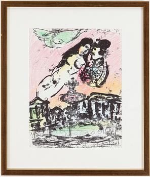 Marc Chagall · MARC CHAGALL, färglitografi, osignerad, 1963.