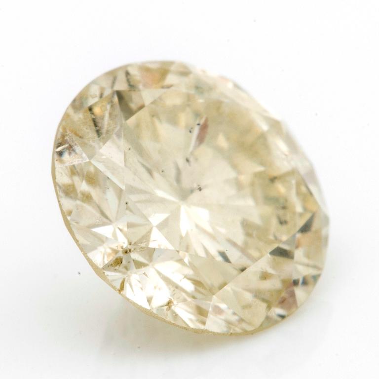 BRILJANT, lös sten, ca 2,5 ct, ca ca M-N, P1.