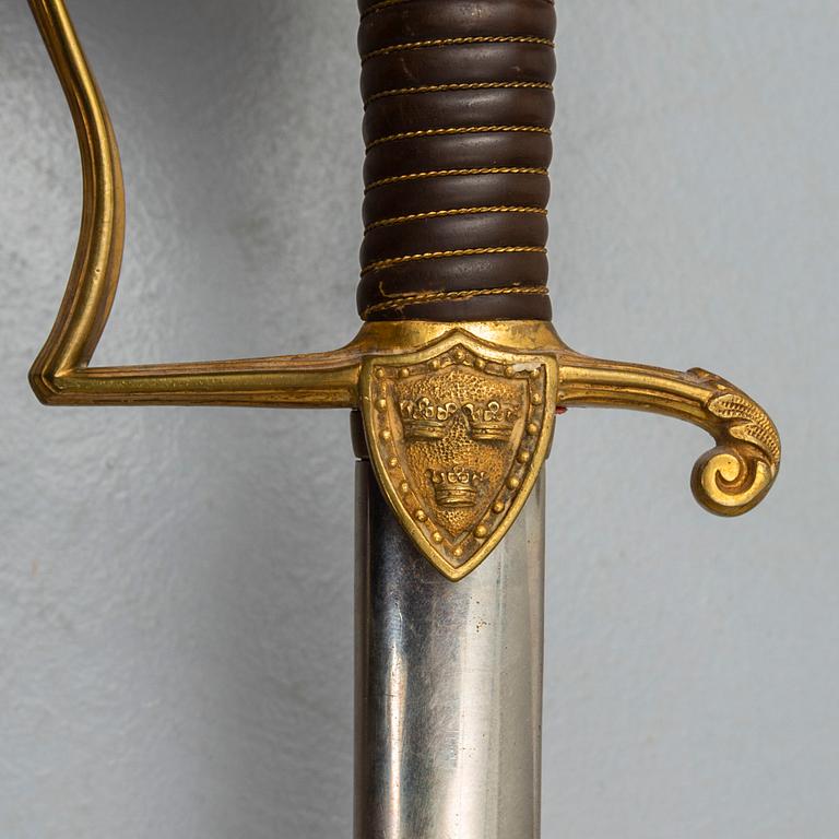 A Swedish late 19th century small sward, and a belt by Sporrong, 20th century.