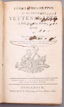 BÖCKER, 5 st, mest svensk historia, bla "Utkast till til föreläsningar öfver svenska historien" av EM Fant. 1803-1807.