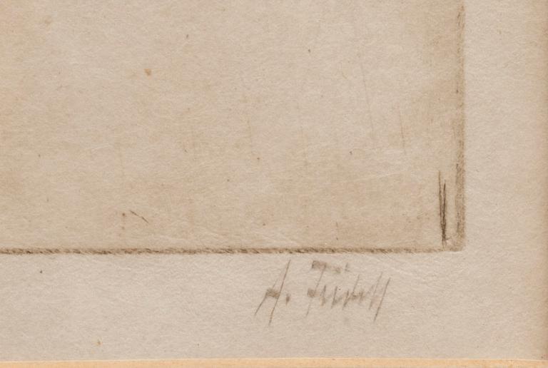 AXEL FRIDELL, torrnål. H.274. Signerad och plåtsign; AFridell London.