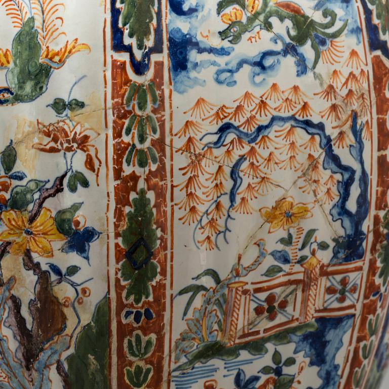 LOCKURNA, fajans, Delft, signerad Lambertus von Eenhoorn (1691-1721).