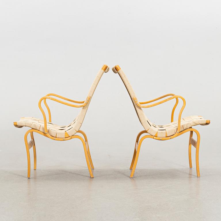 BRUNO MATHSSON, a pair of "Eva" armchaird for Dux.