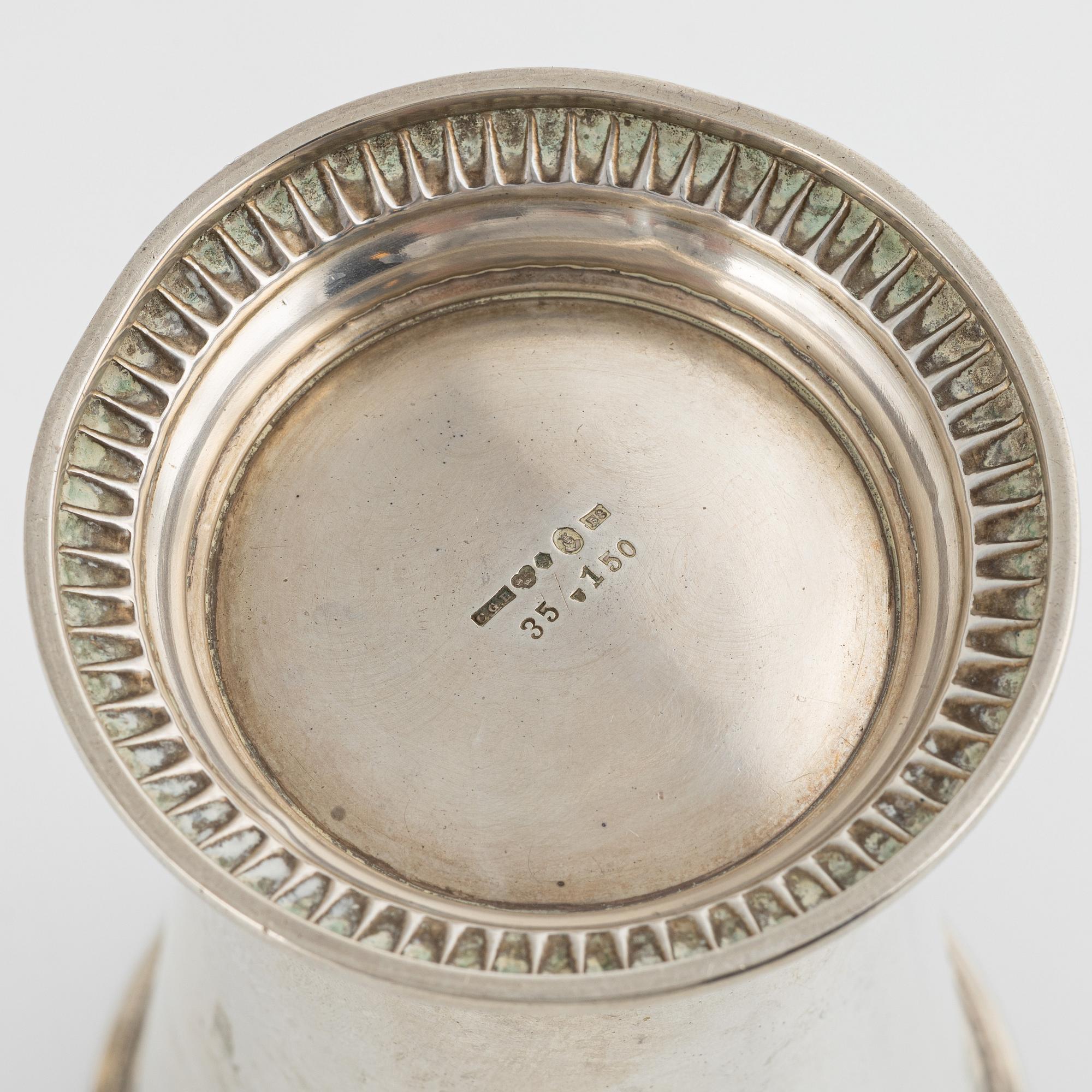 Bägare, 7 st, silver, 1900-tal.