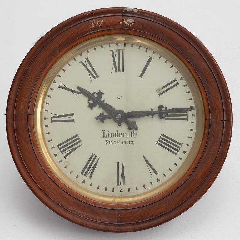 A wall clock, Linderoth, Stockholm, circa 1900.