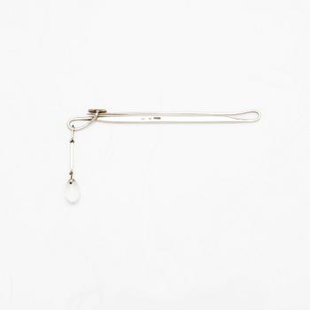 Vivianna Torun Bülow-Hübe, brosch, utförd i egen verkstad, Stockholm 1963, silver.