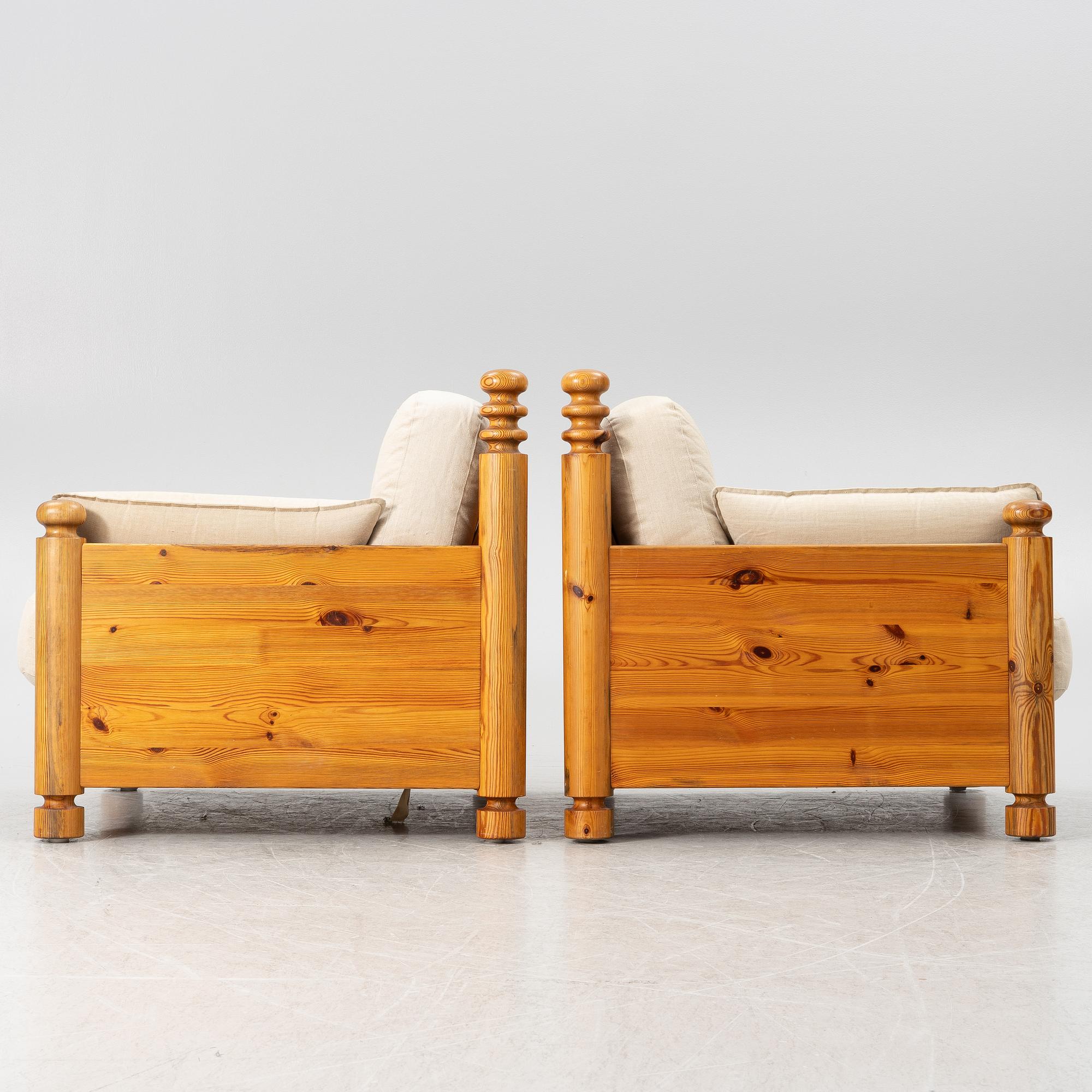 Uno & Östen Kristiansson, fåtöljer ett par, 1970-tal.