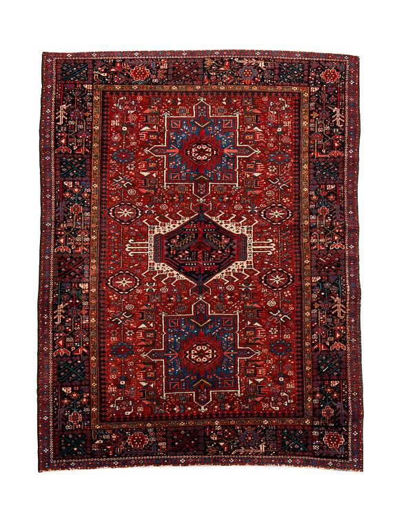 A rug, semi-antique Karadja, ca 196 x 150 cm.