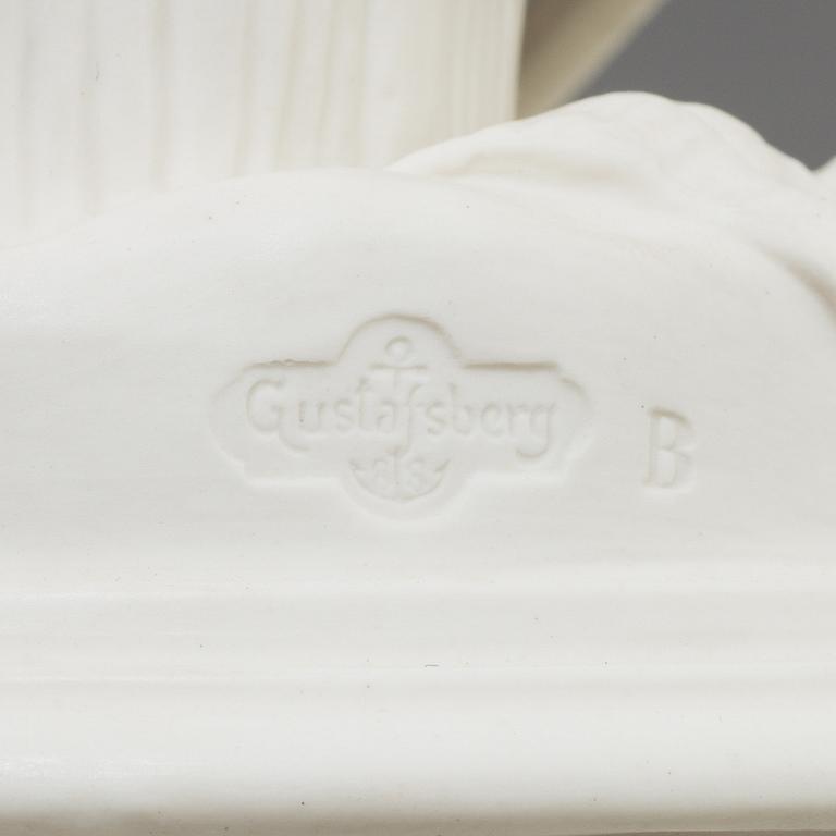 A PAIR OF PARIAN FLOWER VASES, Gustafsberg, second half of the 19th century.