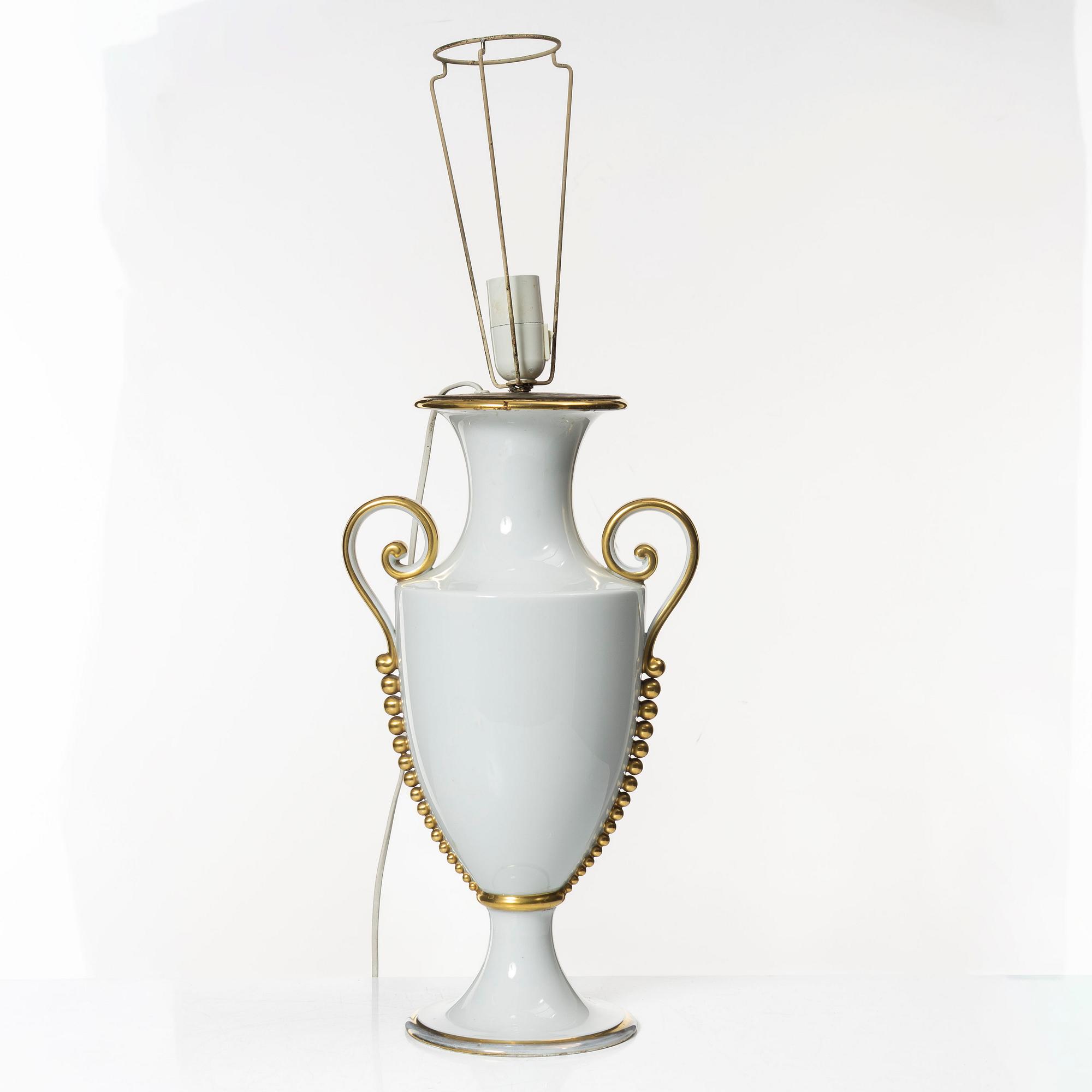 Table lamp, porcelain, Rosenthal, 20th century.