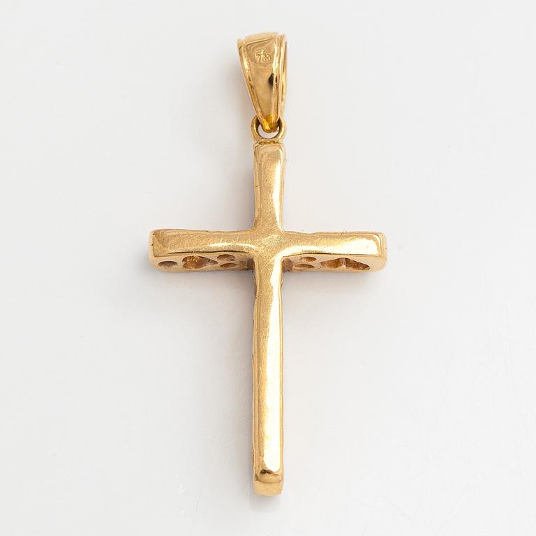 Pendant, brilliant-cut diamonds, 18K gold.