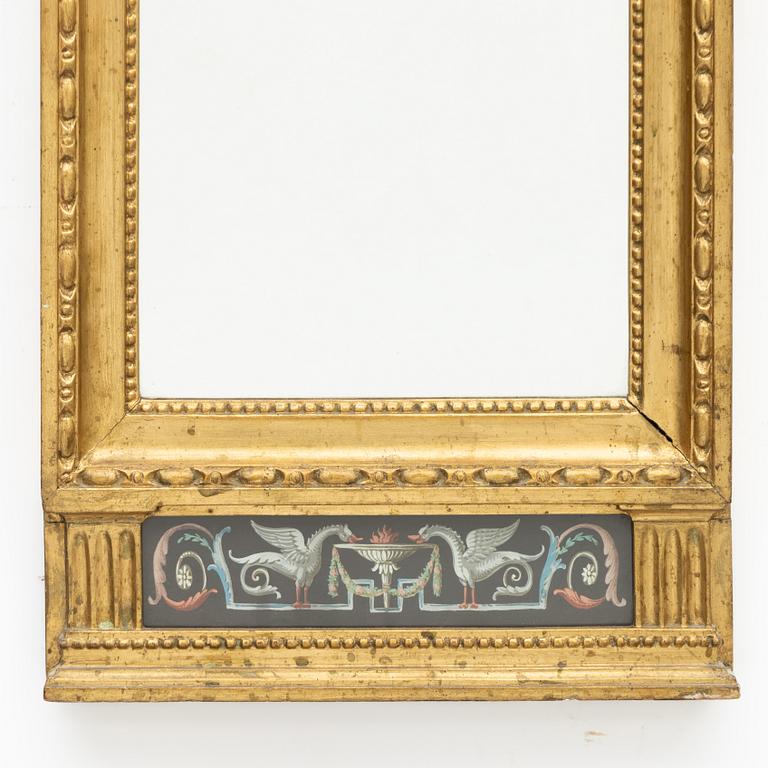 A late-Gustavian mirror, Sweden, around 1800.