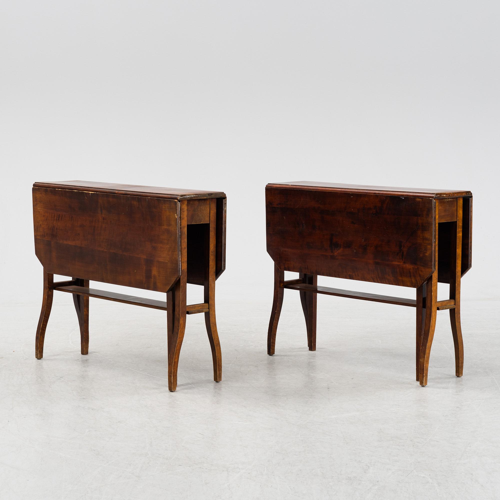 Two gate-leg tables from the first half of the 20th century.