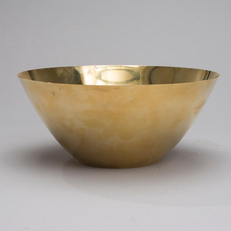 ARNE JACOBSEN, MÄSSINGSSKÅL. Märkt: Stelton Brassware Denmark. 1960-tal.
