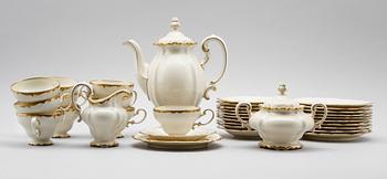 KAFFESERVIS, 24 delar, porslin, "Pompadour", Rosenthal.