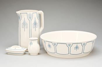 TVÄTTSET, flintgods, 4 delar. Jugend.  "Rahel" Villeroy & Boch Dresden.